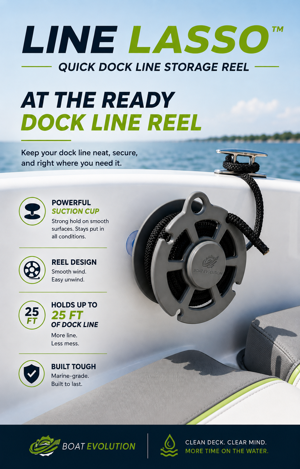 Line Lasso- Quick Dock Line Reel
